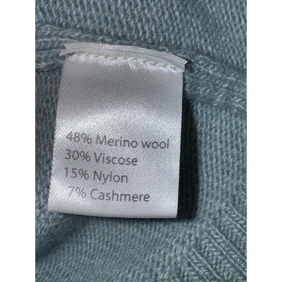 Benedetta B Merino Wool Cashmere Blend Blue Sweater Polkadot Size Medium $148 - Picture 13 of 16